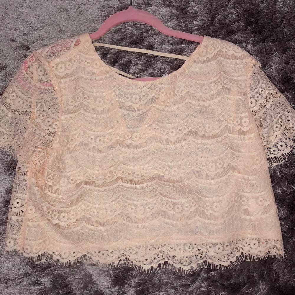 Lace Pink Top